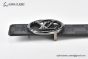 LV Circle 40mm Reversible Belt Black Canvas and Calf Leather with Gray Steel LV Circle Buckle