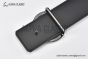 LV Circle 40mm Reversible Belt Black Canvas and Calf Leather with Gray Steel LV Circle Buckle