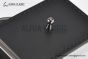 LV Circle 40mm Reversible Belt Black Canvas and Calf Leather with Gray Steel LV Circle Buckle