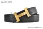 HERMES Reversible Belt Crocodile Leather with Rose Gold Constance buckle 