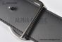 LV Circle 40mm Reversible Belt Black Canvas and Calf Leather with Gray Steel LV Circle Buckle