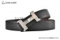 HERMES Reversible Belt Black/Brown Leather with Steel Constance buckle