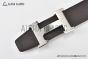 HERMES Reversible Belt Brown/Red Leather with Steel H buckle