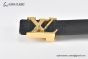 LV Initiales 40mm Reversible Belt Black Embossed Monogram Leather with Yellow Gold Iconic LV Initiales Buckle