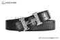 HERMES Reversible Belt Black Leather with Steel H Touareg Buckle