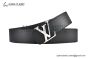 LV Mirror 35mm Reversible Belt Black Leather with Stainless Steel LV Mirror Buckle