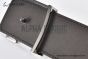 LV Mirror 35mm Reversible Belt Black Leather with Gray Steel LV Mirror Buckle