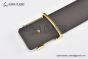 LV Mirror 35mm Reversible Belt Black Leather with Yellow Gold LV Mirror Buckle