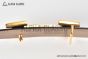 HERMES Reversible Belt Black/Beige Leather with Yellow Gold H Striee buckle