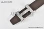 HERMES Reversible Belt Black/Brown Leather with Steel H Striee buckle