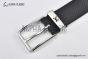 LV Pont Neuf 35MM Belt Black Taurillon Leather with Stainless Steel Louis Vuitton Signature Buckle