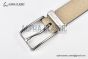 LV Pont Neuf 35MM Belt Yellow Taiga Leather with Stainless Steel LV Signature on the Metal Loop Buckle
