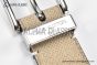 LV Pont Neuf 35MM Belt Yellow Taiga Leather with Stainless Steel LV Signature on the Metal Loop Buckle