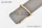 Damier LV 40mm Reversible Belt Black/Gray Calf Leather with Yellow Gold Damier LV Initials Buckle