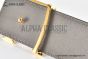 Damier LV 40mm Reversible Belt Black/Gray Calf Leather with Yellow Gold Damier LV Initials Buckle