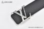 Damier LV 40mm Reversible Belt Black/Gray Calf Leather with Stainless Steel Damier LV Initials Buckle
