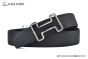 HERMES Reversible Belt Black Leather with Steel Tonight buckle
