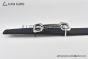 HERMES Reversible Belt Black Leather with Steel Tonight buckle
