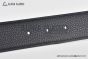 HERMES Reversible Belt Black Leather with Steel Tonight buckle
