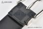 LV Pont Neuf 35MM Belt Damier Graphite Canvas and Calf Leather with Stainless Steel LV Signature Buckle