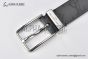 LV Pont Neuf 35MM Belt Gray Monogram Eclipse Canvas with Stainless Steel LV Signature Buckle