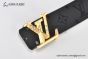 LV Pyramide 40mm Reversible Belt Monogram Illusion Calf Leather with Yellow Gold LV Pyramide Buckle