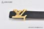 LV Pyramide 40mm Reversible Belt Monogram Illusion Calf Leather with Yellow Gold LV Pyramide Buckle
