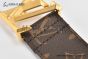 LV Pyramide 40mm Belt Brown Monogram Canvas with Yellow Gold LV Pyramide buckle