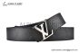 LV Initiales 40mm Reversible Belt Black Monogram Taurillon Leather with Stainless Steel LV Initials Buckle