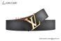 LV Initiales 40MM Belt Black Taurillon Calf Leather with Yellow Gold LV Signature Buckle