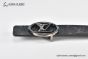 LV Circle 40mm Reversible Belt Black Monogram Canvas and Calf Leather with Gray Steel LV Circle Buckle