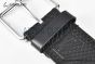 LV Speaker 40mm Belt with Black Full Embossed Monogram Calf Leather with Stainless Steel LV Signature Pin Buckle 
