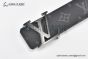 LV Initiales 40MM Reversible Belt Black Monogram Canvas and Calf Leather with Gray Steel LV Initiales Buckle