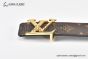 LV Initiales 40mm Reversible Belt Monogram Canvas and Calf Leather with Yellow Gold LV Initiales Buckle