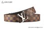 LV Initiales 40MM Belt Brown Damier Graphite Canvas with Stainless Steel LV Initials Buckle