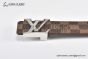 LV Initiales 40MM Belt Brown Damier Graphite Canvas with Stainless Steel LV Initials Buckle