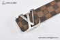 LV Initiales 40MM Belt Brown Damier Graphite Canvas with Stainless Steel LV Initials Buckle
