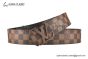 LV Initiales 40MM Belt Brown Damier Graphite Canvas with Tone-on-tone Brown LV Initials Buckle