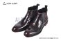 Prada Classic Brushed Red Calfskin Boot with the Triangle-embossed Logo