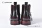 Prada Classic Brushed Red Calfskin Boot with the Triangle-embossed Logo