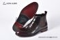 Prada Classic Brushed Red Calfskin Boot with the Triangle-embossed Logo