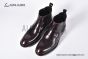 Prada Classic Brushed Red Calfskin Boot with the Triangle-embossed Logo