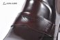 Prada Classic Brushed Red Calfskin Boot with the Triangle-embossed Logo