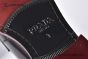 Prada Classic Brushed Red Calfskin Boot with the Triangle-embossed Logo