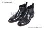 Prada Classic Brushed Black Calfskin Boot with the Triangle-embossed Logo