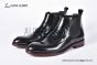 Prada Classic Brushed Black Calfskin Boot with the Triangle-embossed Logo