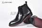 Prada Classic Brushed Black Calfskin Boot with the Triangle-embossed Logo