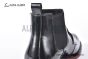 Prada Classic Brushed Black Calfskin Boot with the Triangle-embossed Logo