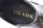 Prada Classic Brushed Black Calfskin Boot with the Triangle-embossed Logo