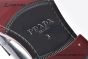Prada Classic Brushed Black Calfskin Boot with the Iconic Enameled Metal Triangle Logo